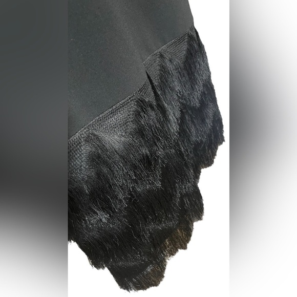 BCBGMAXAZRIA Addilyn Fringe-Trim Shift Dress Women’s Size 0 sleeveless LBD - Picture 9 of 16